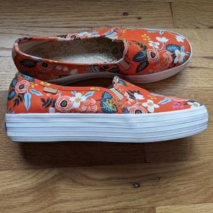 Keds Rifle Paper Floral Platform Slip-on Sneakers